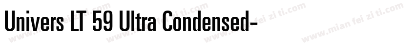 Univers LT 59 Ultra Condensed字体转换